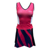 padel kleedje Aline (zebra navy/koraal, dames)