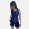Padel Top Leopard (black print leopard, dames)