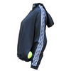 padelsweater met rits Noor (zwart/zwart, dames)