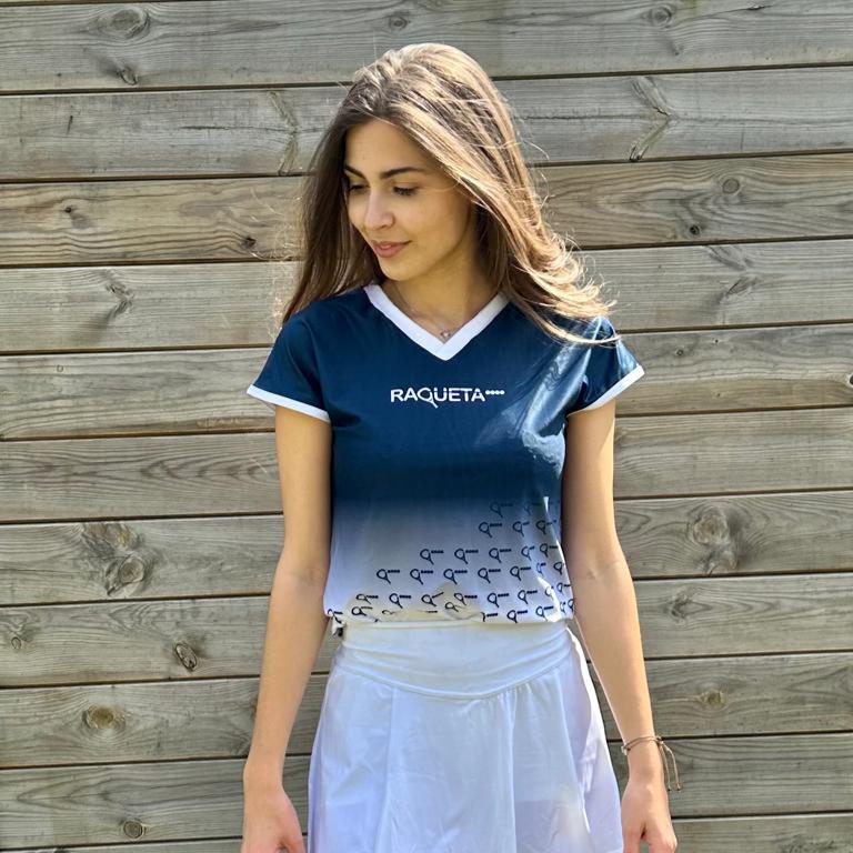 T-shirt Victor – Navy/Wit