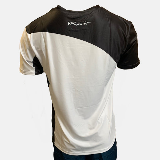 Advanced Padel T-shirt padel (white + black details, men)