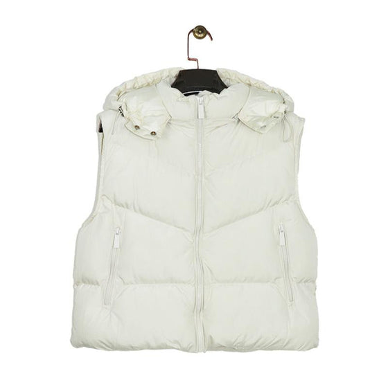 Padel Puffer Jacket zonder mouwen (Dames, Ecru mat)