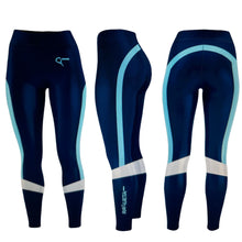  Padel Legging ICE (Dames, navy , ice bleu)