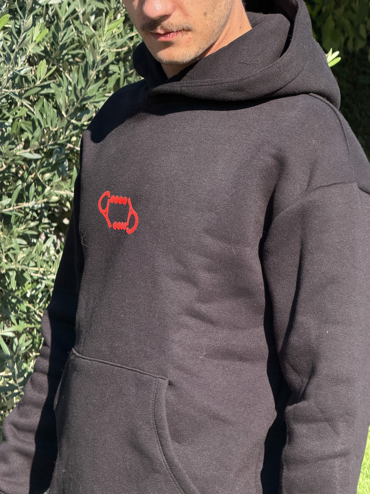 Hoodie Double – Zwart