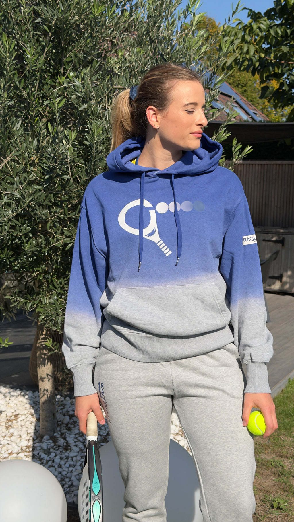 Hoodie Ice – Grijs/Blauw