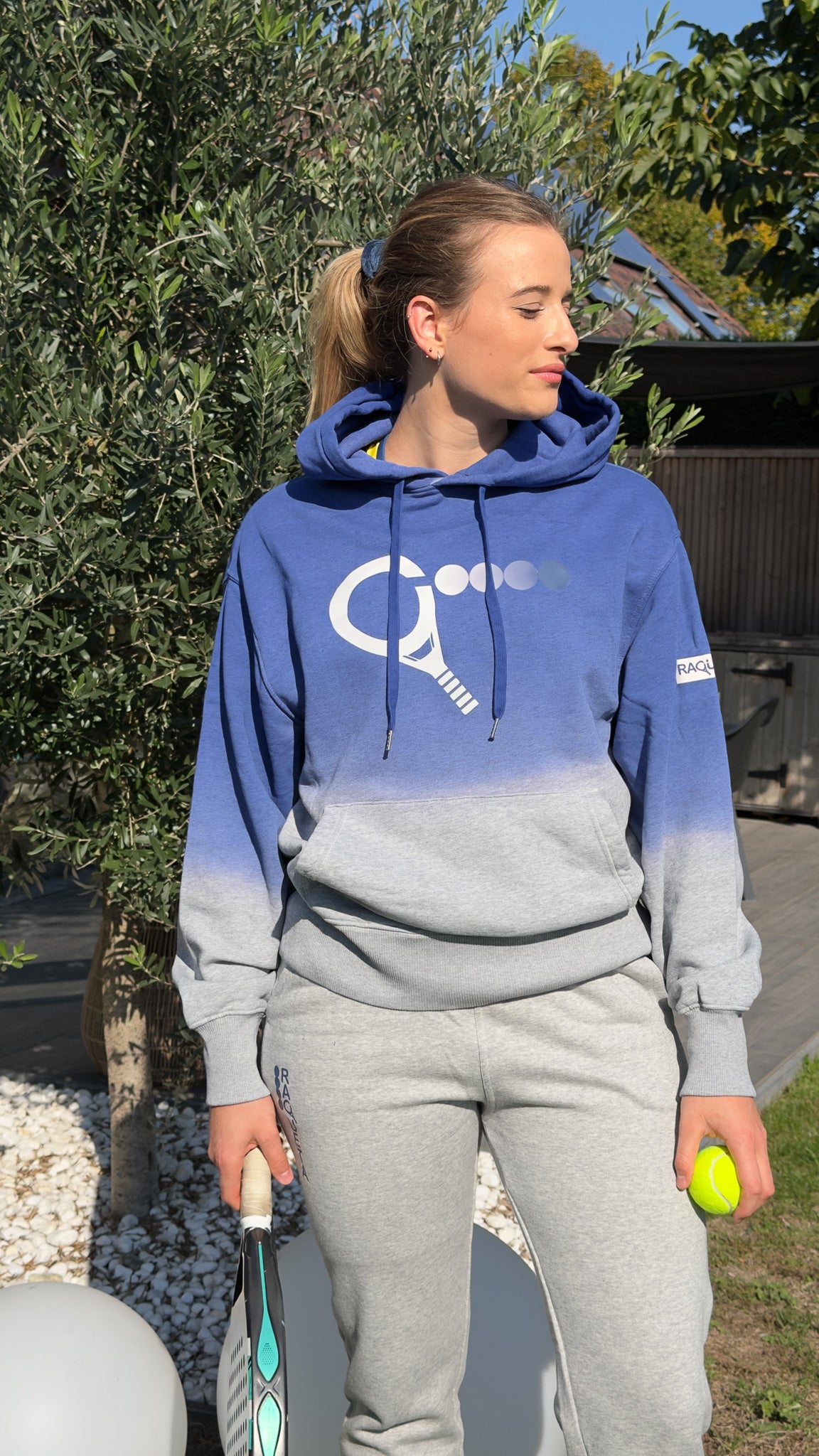 Hoodie Ice – Grijs/Blauw