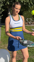 Jurk Performance – Wit/Blauw/Geel