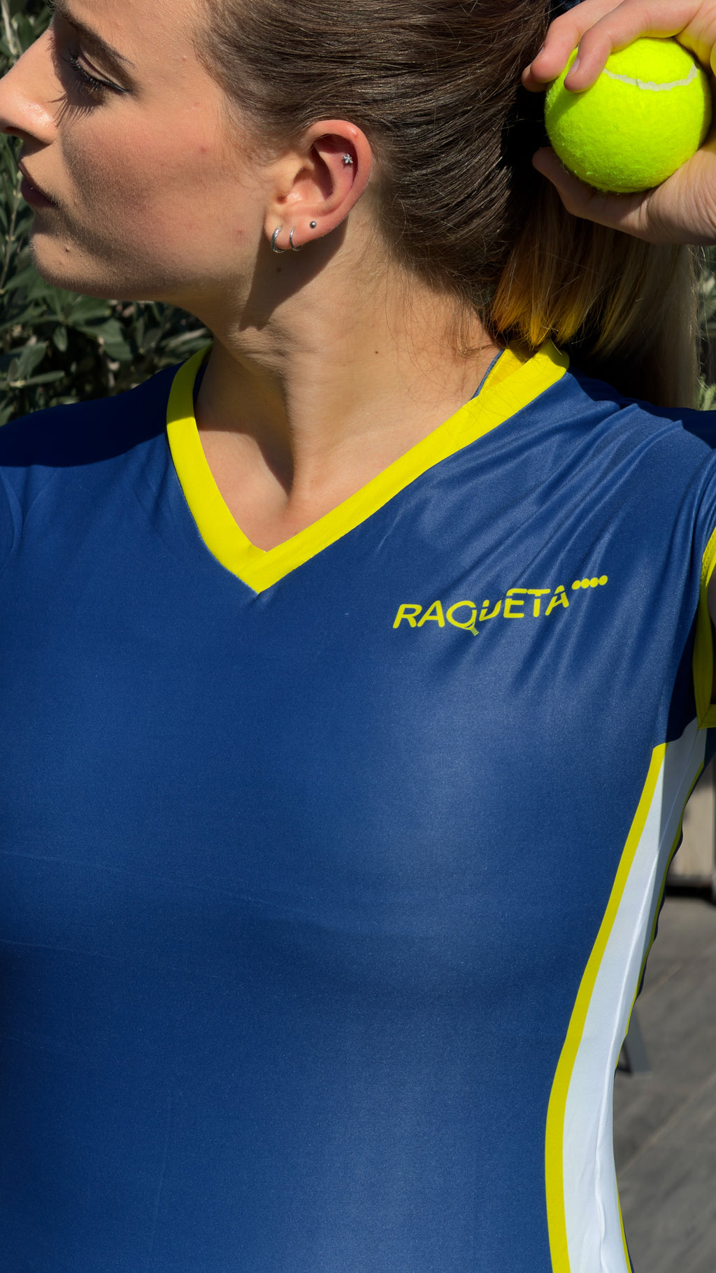 T-shirt Vibora (Navy/Geel)