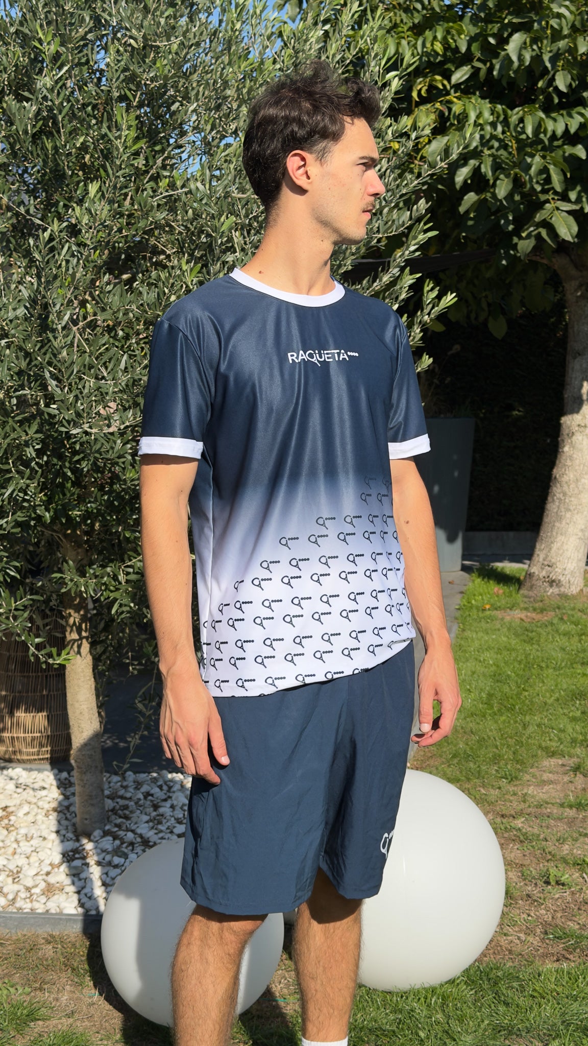 T-shirt Victor – Wit/Navy