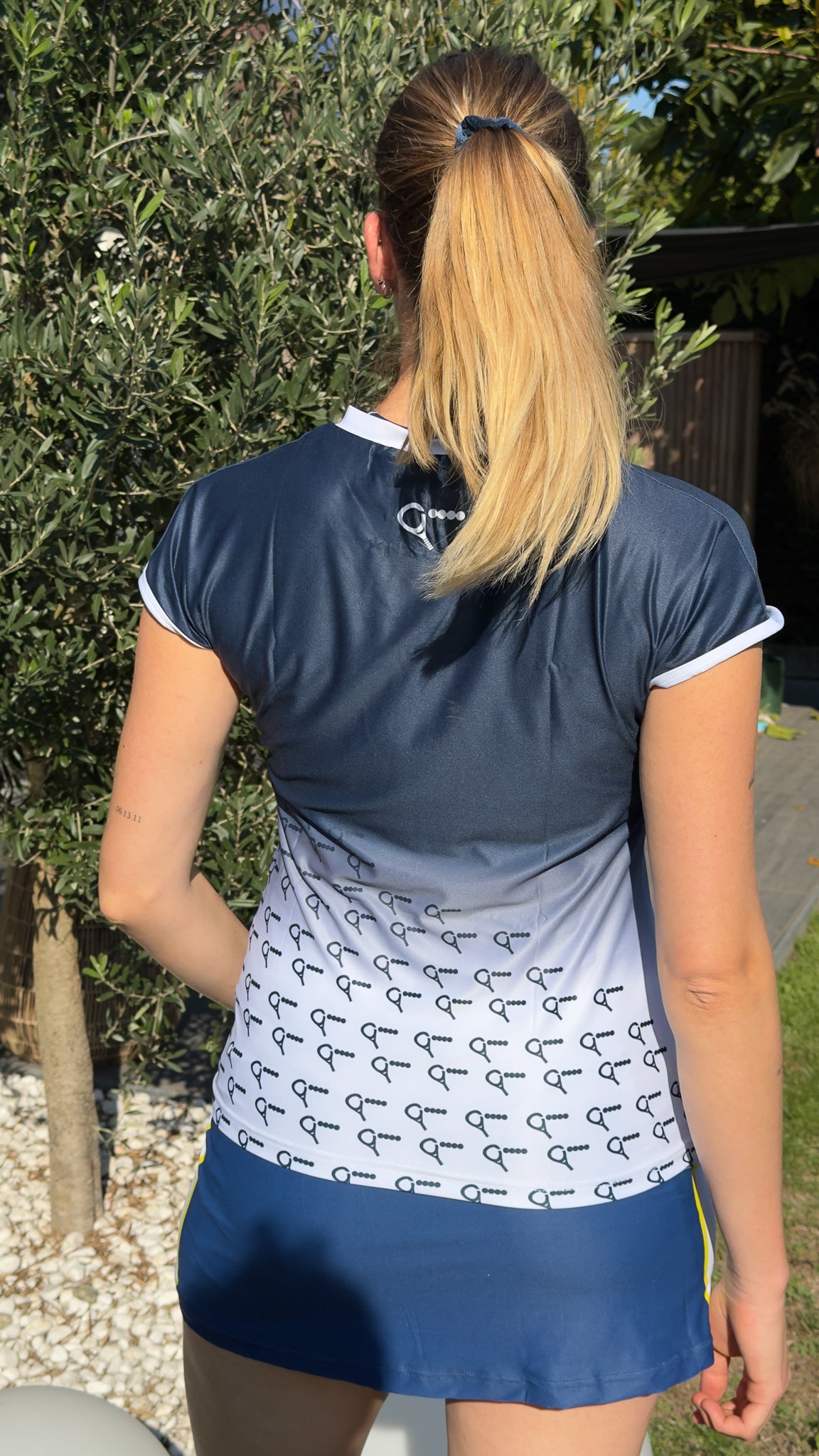 T-shirt Victor – Navy/Wit