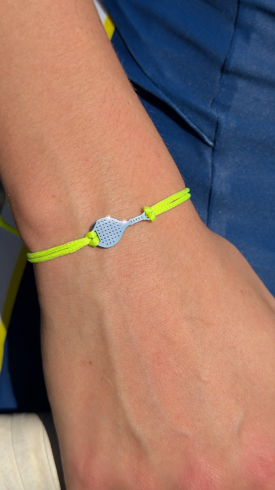 Armband Punto de Oro – Zilver/Fluo groen