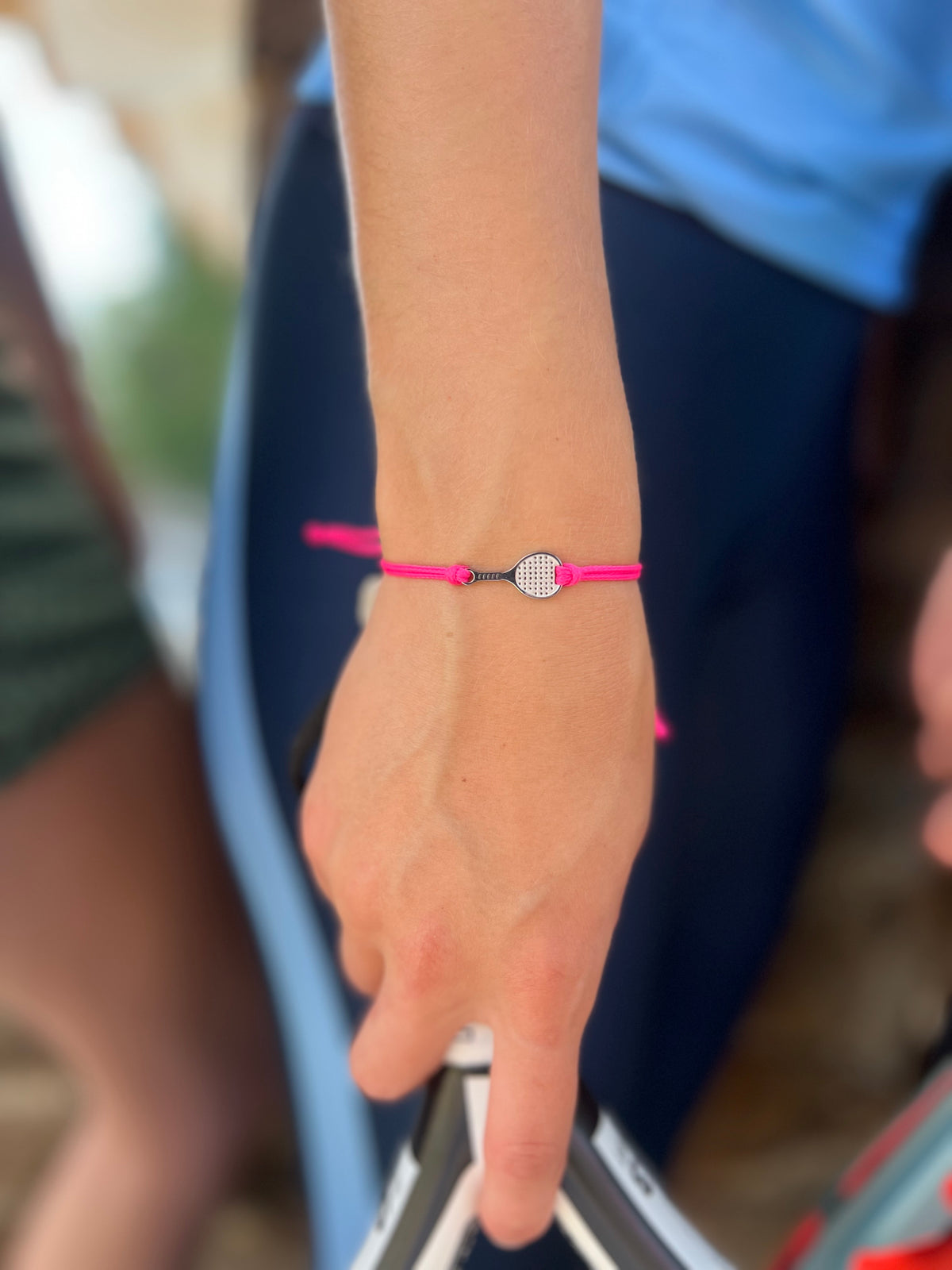 Armband Punto de Oro – Zilver/Fluo roze