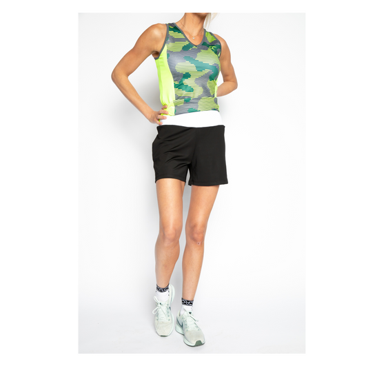 padelshort Lilly (zwart met wit, dames)