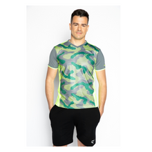  T-shirt padel Jack (camouflage, fluo , mannen)