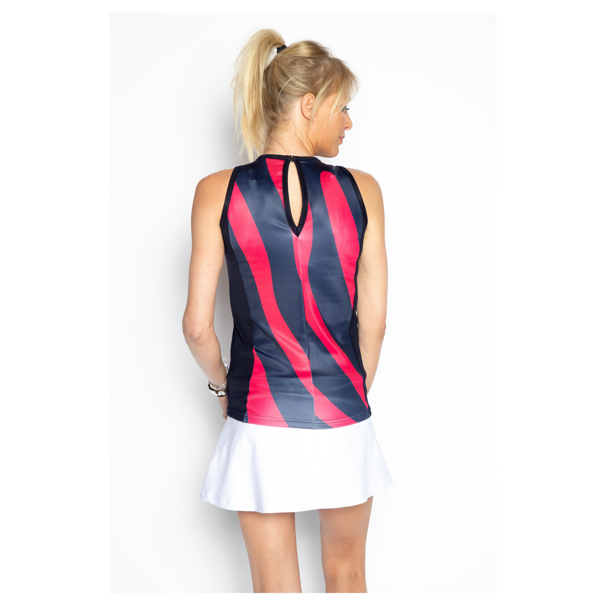 Top Nora – Zebra navy/Koraal