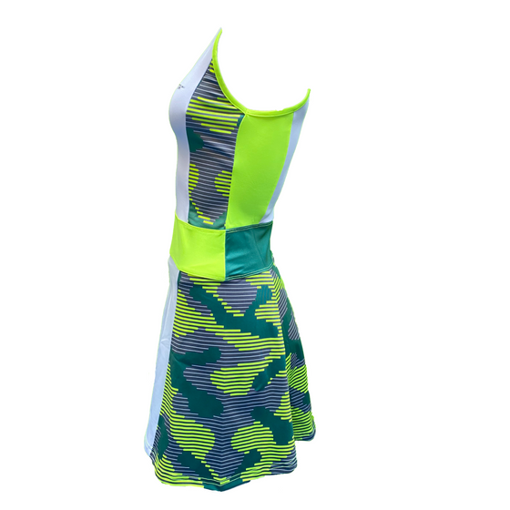 padel kleedje Aline (camouflage yellow, dames)