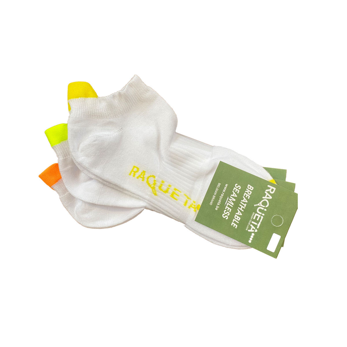 Sokken Lars – Wit/Fluo