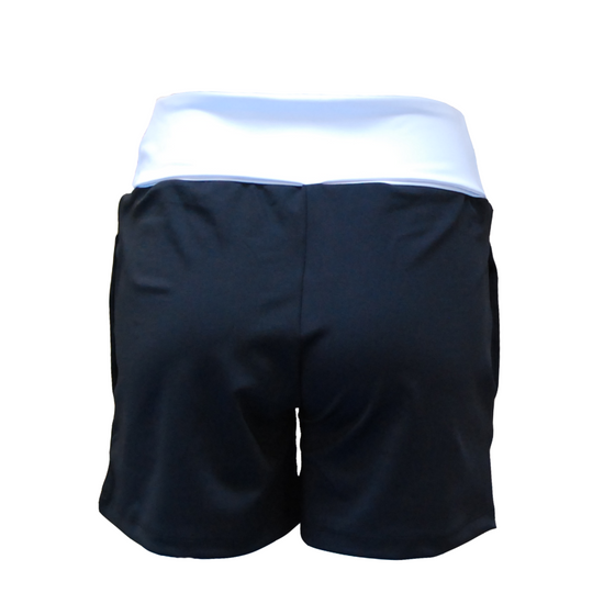 padelshort Lilly (zwart met wit, dames)