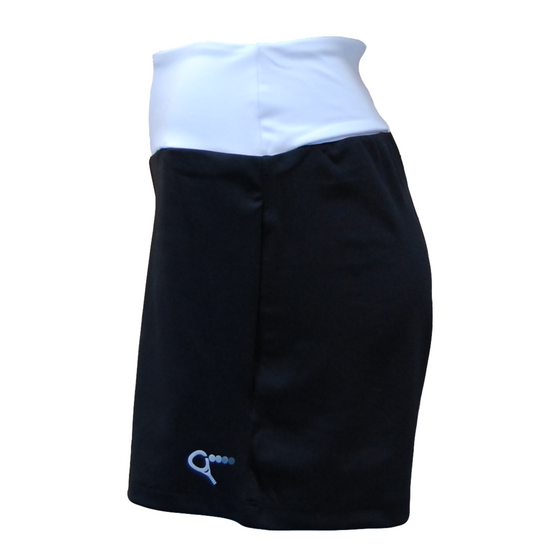 padelshort Lilly (zwart met wit, dames)