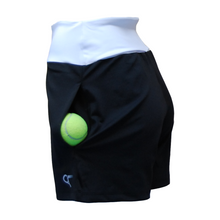  padelshort Lilly (zwart met wit, dames)