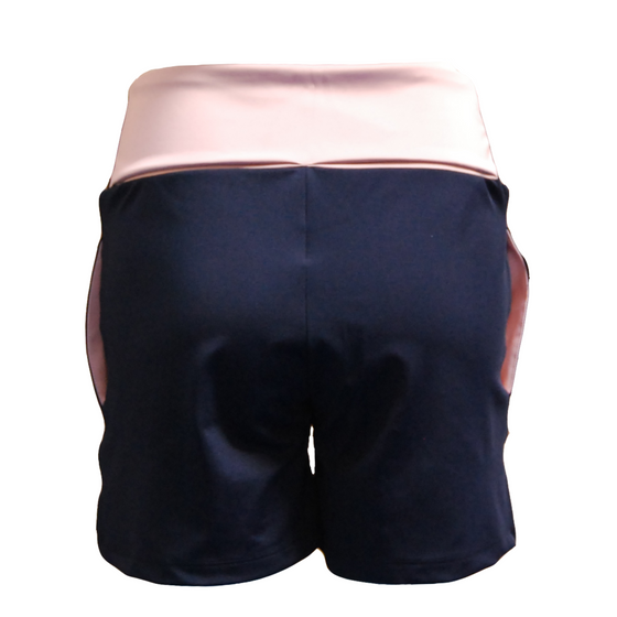 padelshort Lilly (navy en roze, dames)