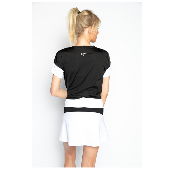 T-shirt padel Emma (zwart, dames)