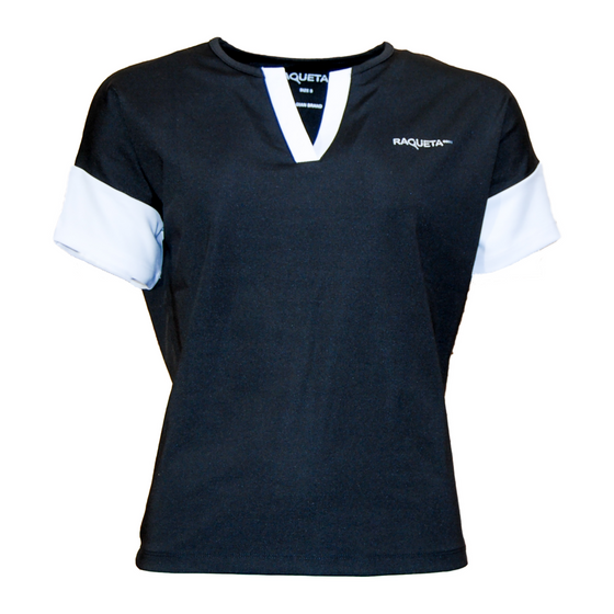 T-shirt padel Emma (zwart, dames)