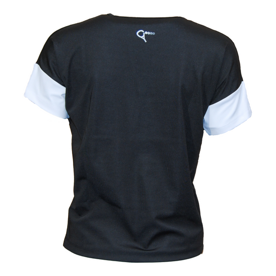 T-shirt padel Emma (zwart, dames)