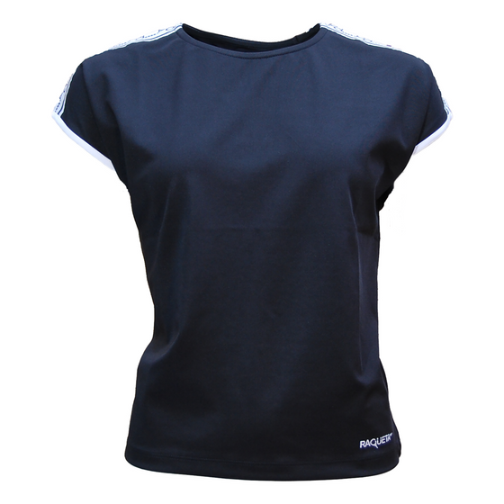 T-shirt padel Seline (zwart, dames)