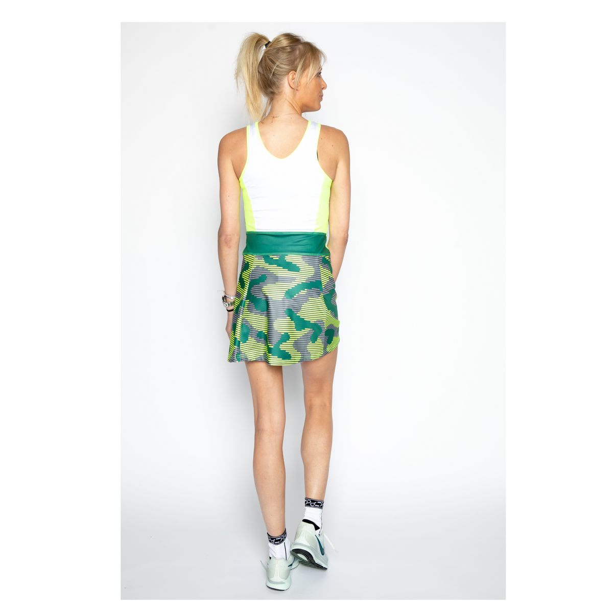 Jurk Aline – Camo geel