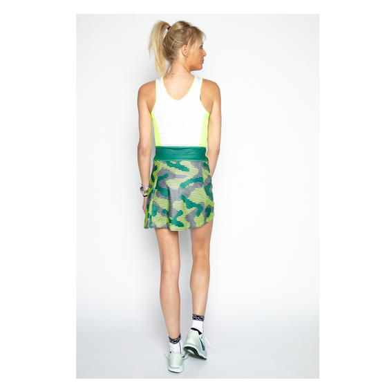 padel kleedje Aline (camouflage yellow, dames)