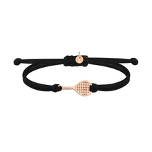  Padel Bracelet ( Stainless Rose Gold color, Black)