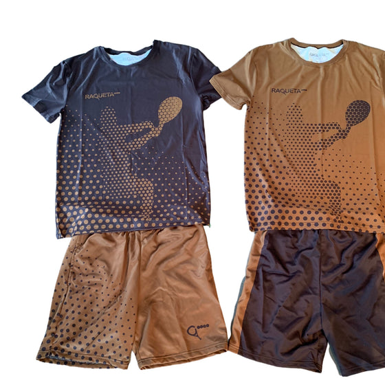 Padelshort Combat (men, black, brown)