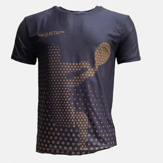 Padel T-shirt Combat (men, black, brown)