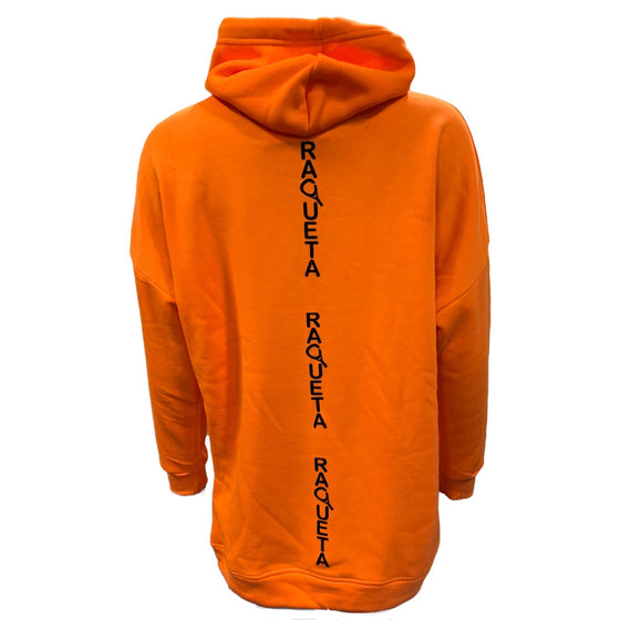 Padel Long hoodie (Dames, oranje, zwart)